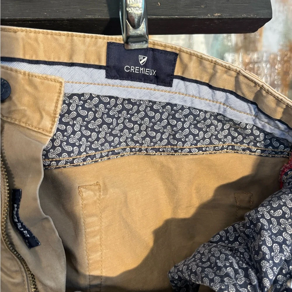 Daniel Cremieux Khaki Prince Slim Fit Jeans 38x30 5 pkt brushed twill